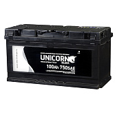 Аккумулятор UNICORN BLACK-100 Ач 750А прямая полярность